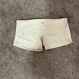lululemon athletica Cream High Waist Shorts
